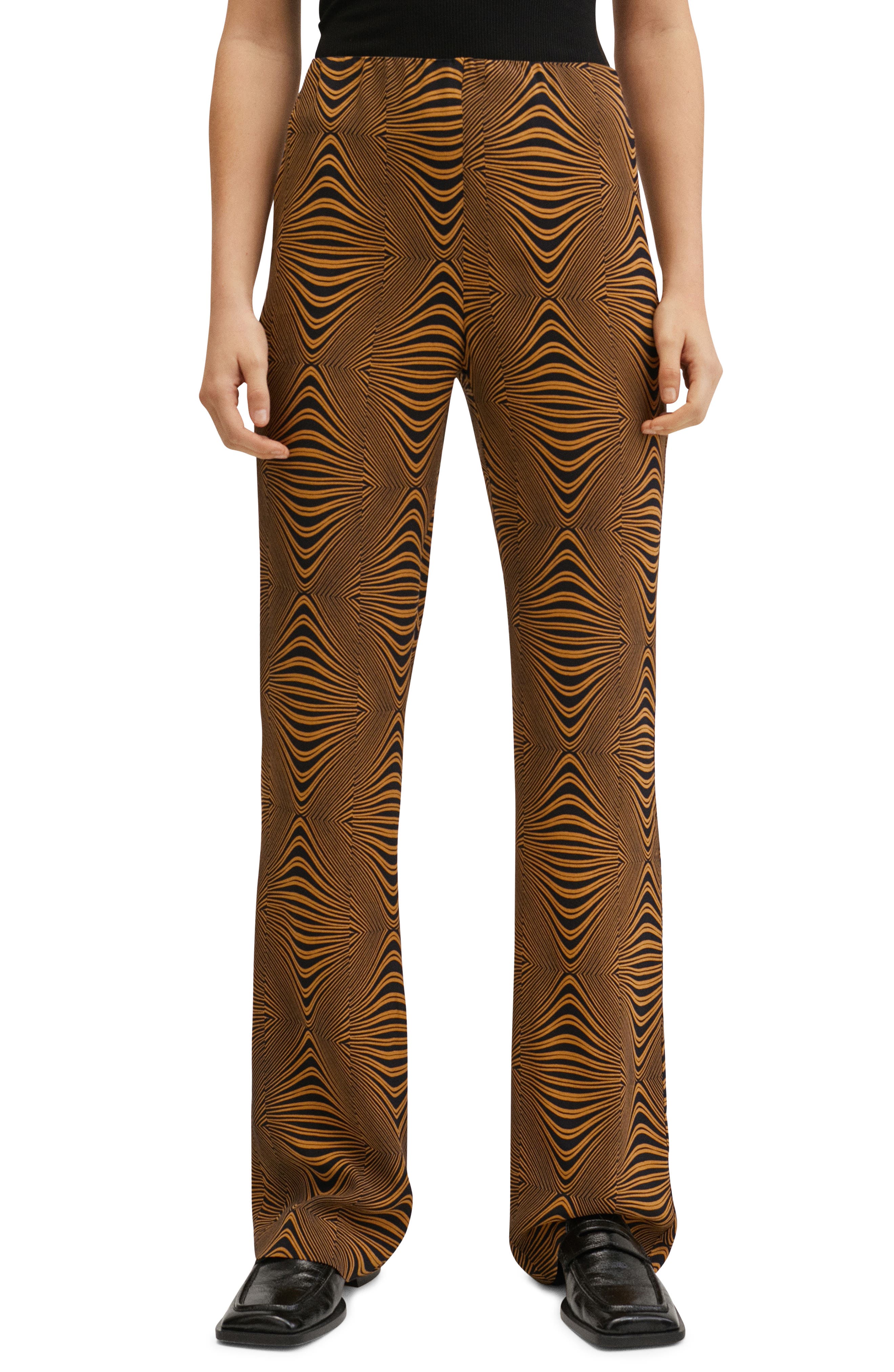 MANGO Animal Print Trousers (Women) | Nordstrom