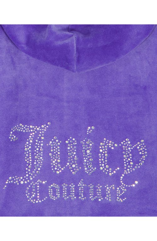 Juicy Couture Girls' Velour Hoodie & Jogger Pants Set - Big Kid In Purple