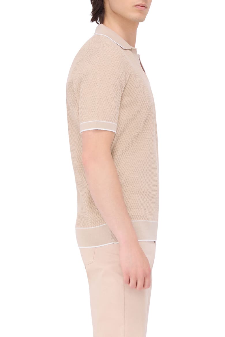 Tipped Johnny Collar Polo, Alternate, color, DESERT