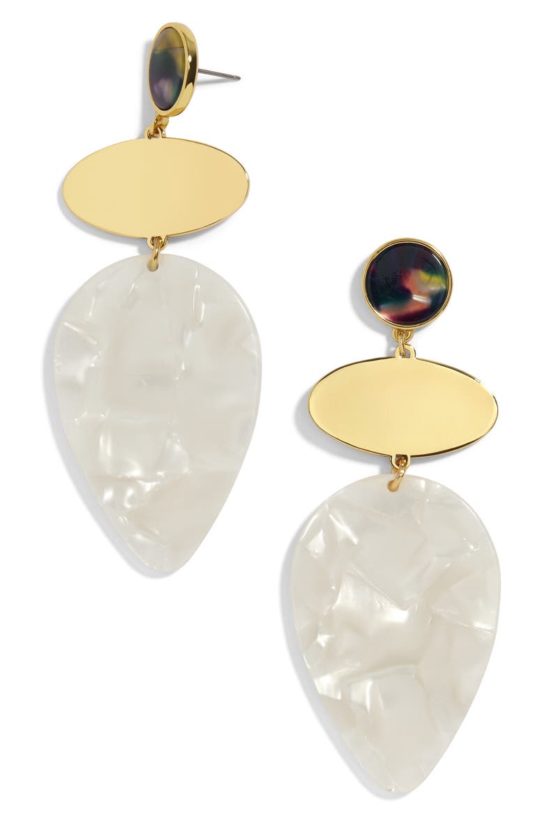 Fareena Drop Earrings, Main, color, WHITE