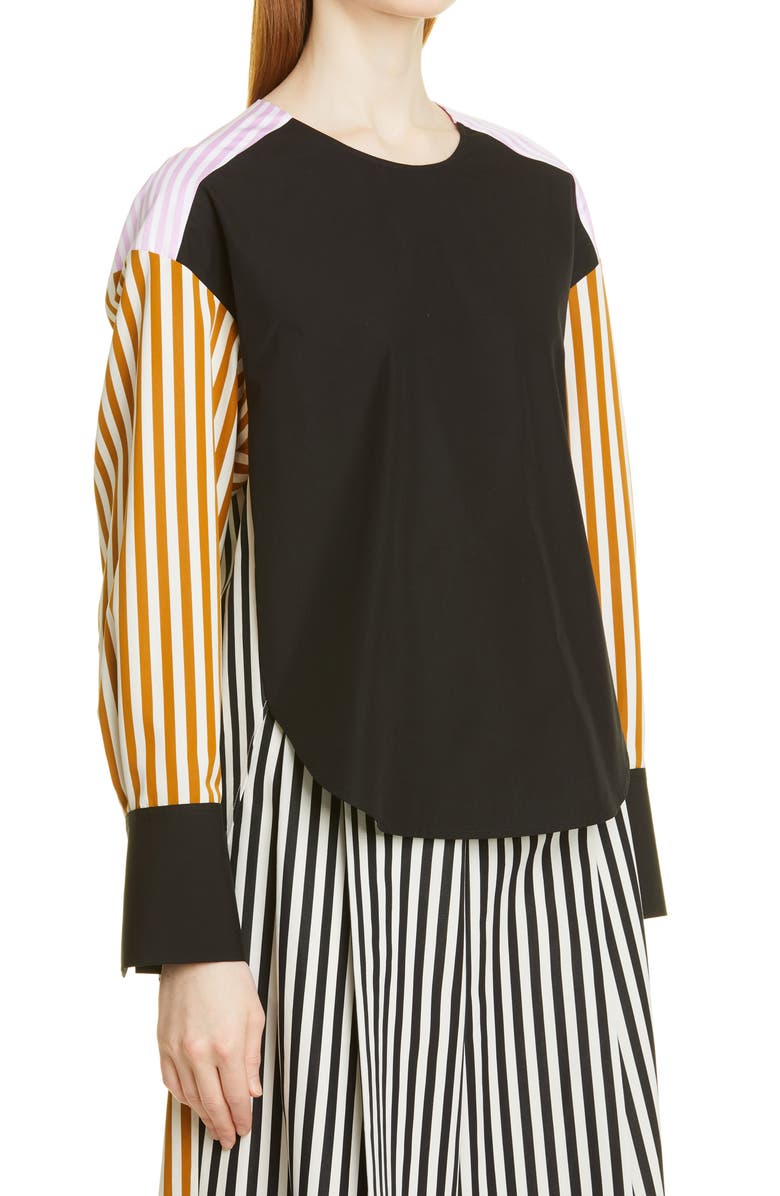 PARTOW Ellis Mixed Stripe Cotton Top, Alternate, color,