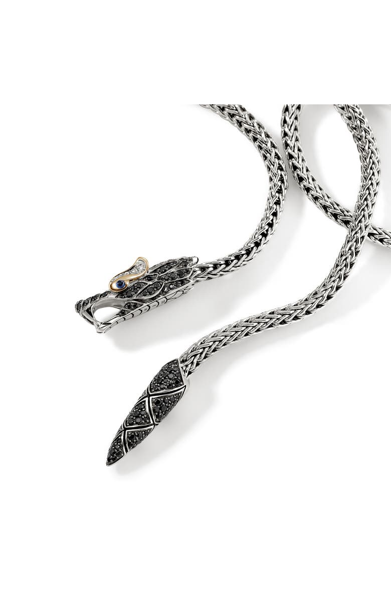 John Hardy Naga Lariat, Gold, Silver, Diamonds, Alternate, color, Black