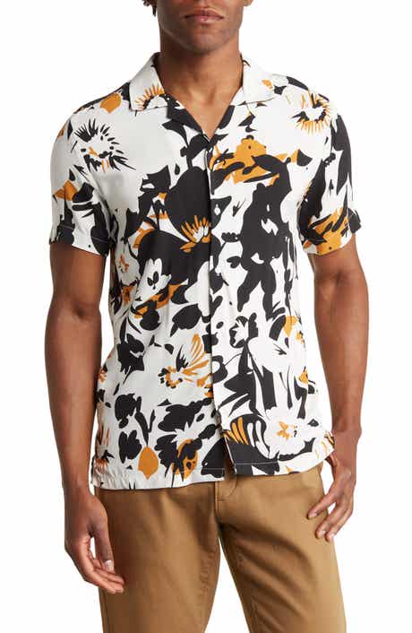 Floral Short Sleeve Button-Up Shirt