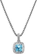 David Yurman Petite Albion® Halo Cushion Pendant Necklace