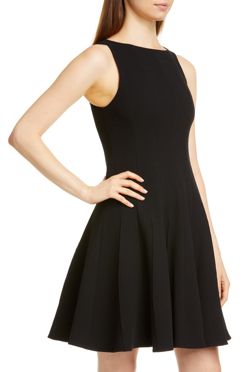 Emporio Armani Wool Crepe Fit & Flare Dress, Alternate, color, 