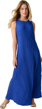 Jessica London Sleeveless Plisse Maxi Dress