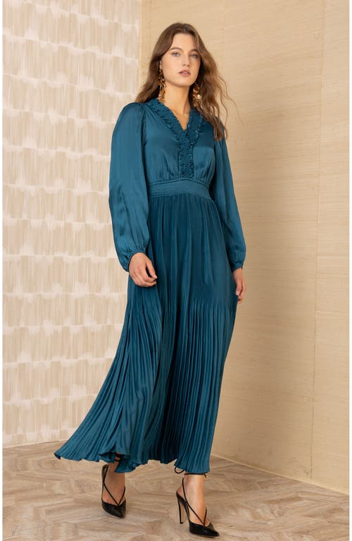 Hale Bob Alisson Charmeuse Dress In Blue