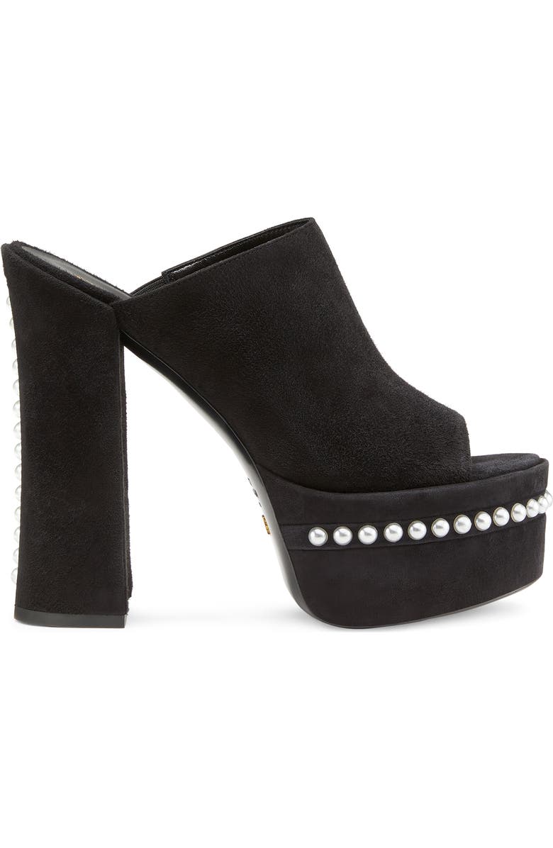 Stuart Weitzman Skyhigh Platform Sandal, Alternate, color, Black