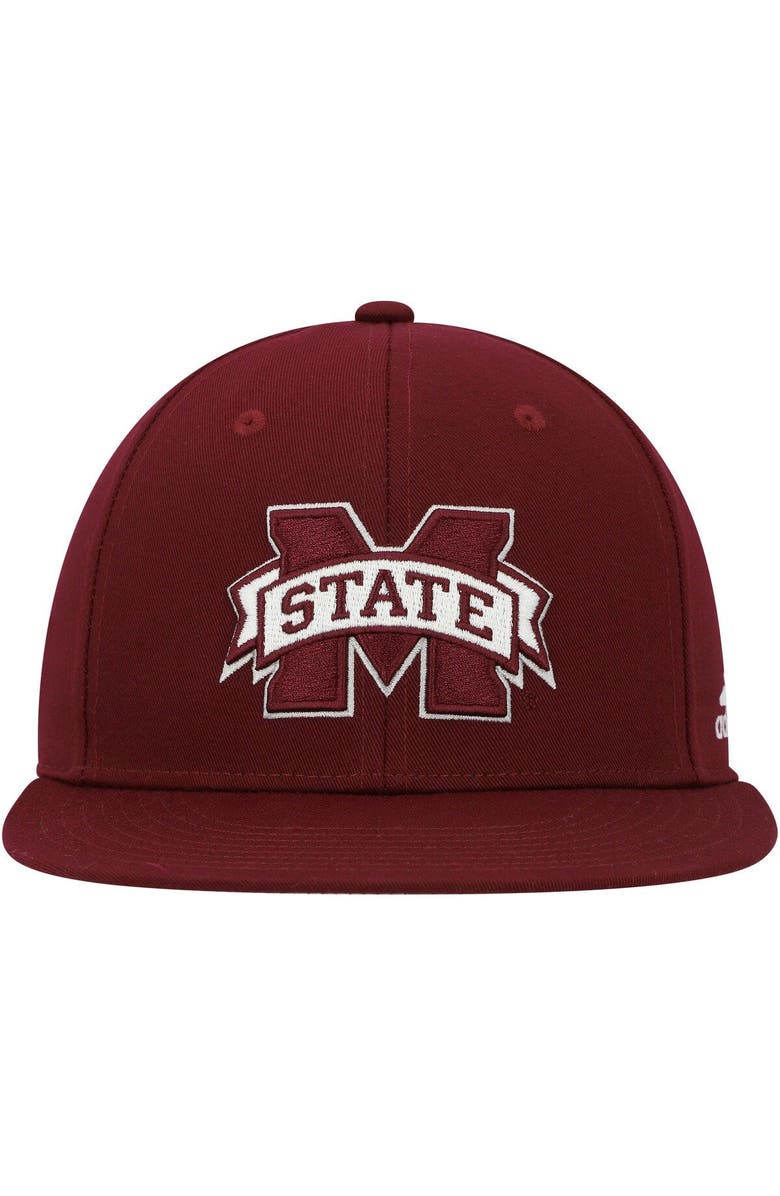 adidas Men's adidas Maroon Mississippi State Bulldogs Sideline Snapback Hat, Alternate, color, Maroon