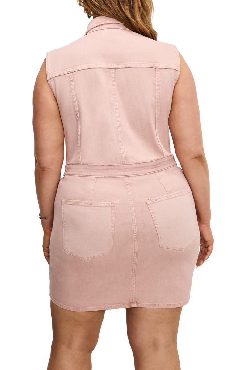 Good American Fit for Success Sleeveless Denim Minidress, Alternate, color, 