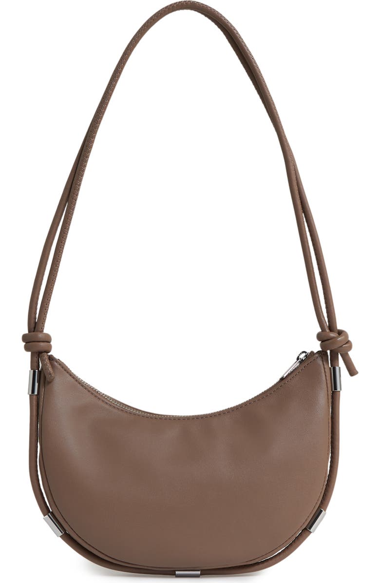 Reiss Harriet Leather Shoulder Bag, Alternate, color, Neutral