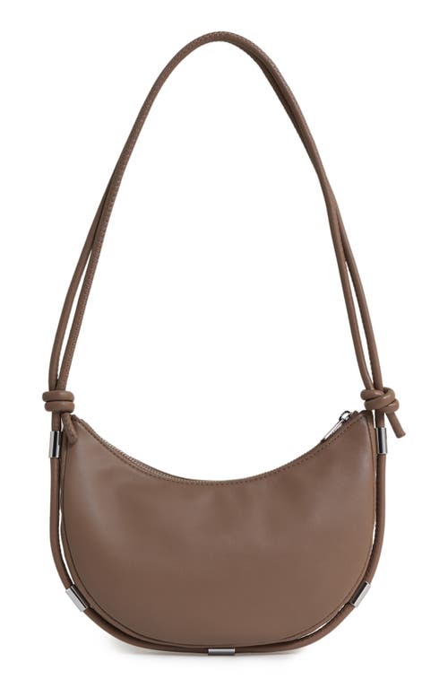Reiss Womens Neutral Harriet Rope-strap Leather Shoulder Bag In Neutral