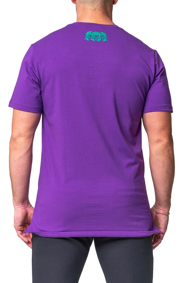 Maceoo Core Short Sleeve Henley, Alternate, color, Purple