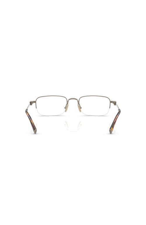 Miu Miu 51mm Rectangle Optical Glasses In Gold