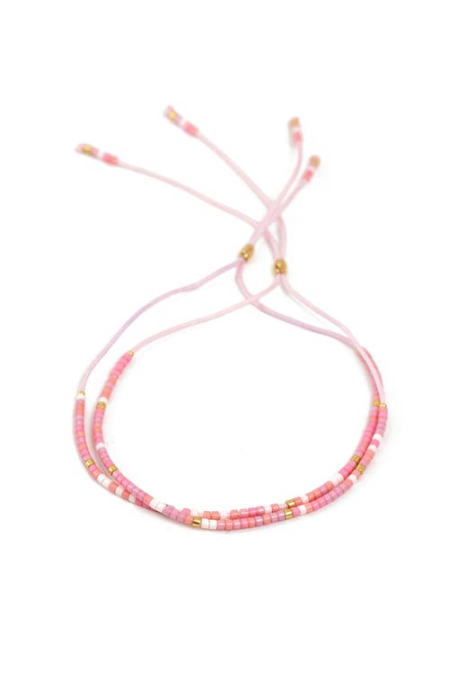 Emerson & Oliver Beaded Friendship Bracelet in Pink  product