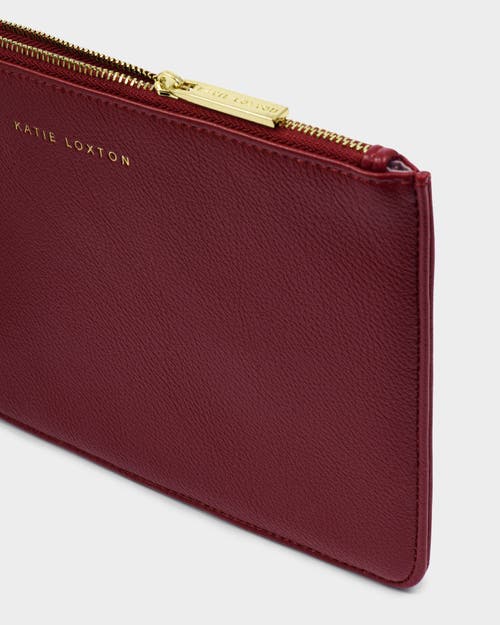 Katie Loxton Hallie Wristlet Pouch In Burgundy