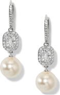 Nadri Undersea Imitation Pearl Leverback Drop Earrings