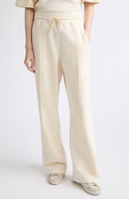 Golden Goose Gender Inclusive Star Pintuck Fleece Wide Leg Pants