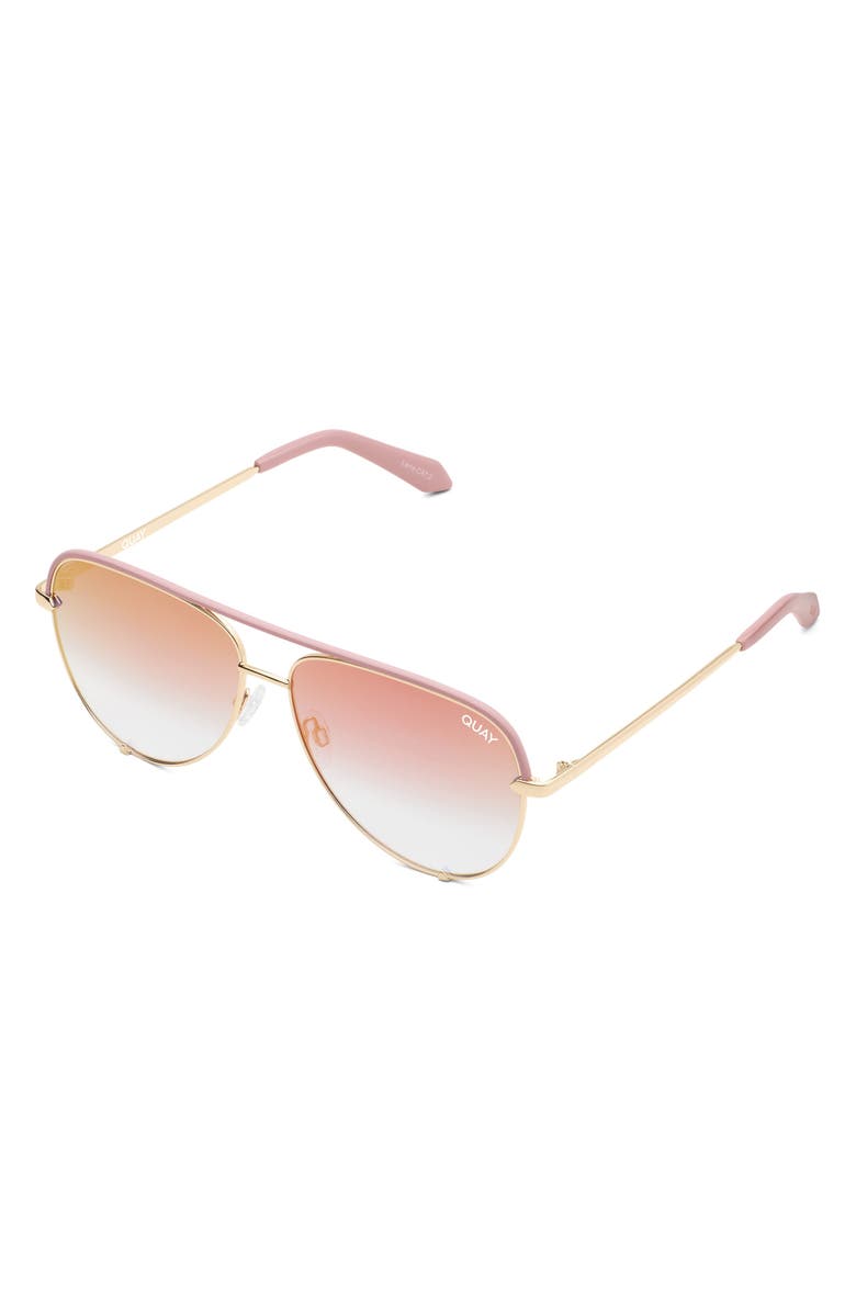 QUAY High Key Contrast 55mm Gradient Aviator Sunglasses, Alternate, color, 