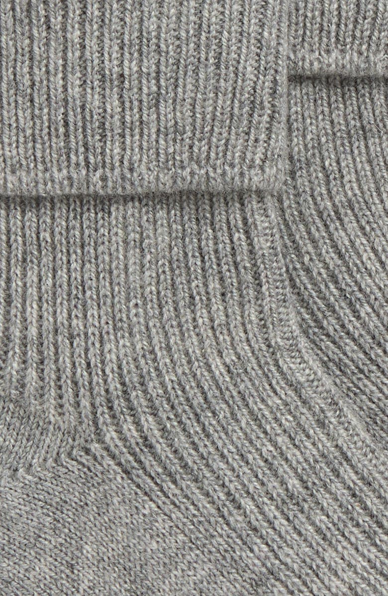 Johnstons of Elgin Rib Cashmere Travel Socks, Alternate, color, Light Grey