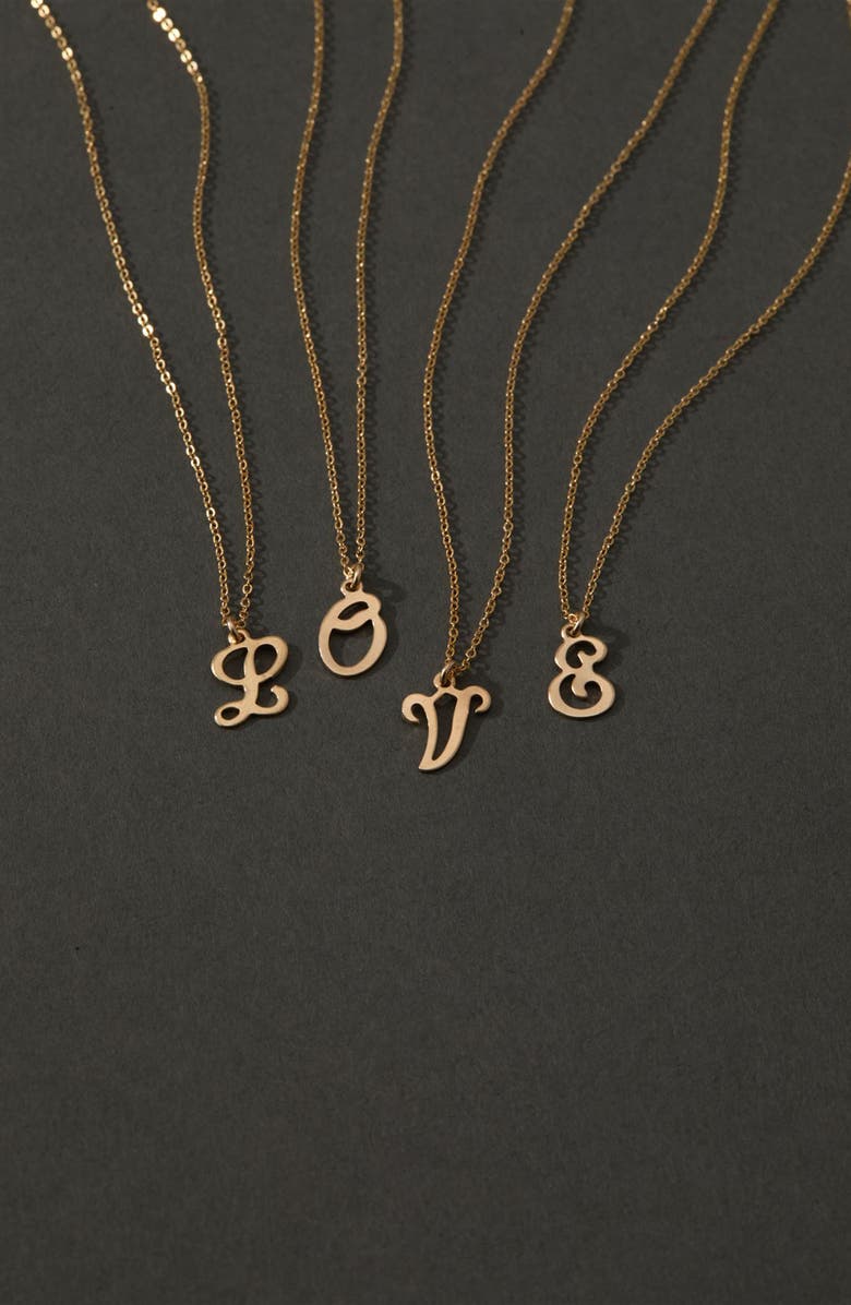 Set & Stones Gianna Initial Pendant Necklace, Alternate, color, Gold / A