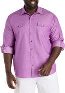 Synrgy by DXL Big & Tall Slub Officer Sport Shirt