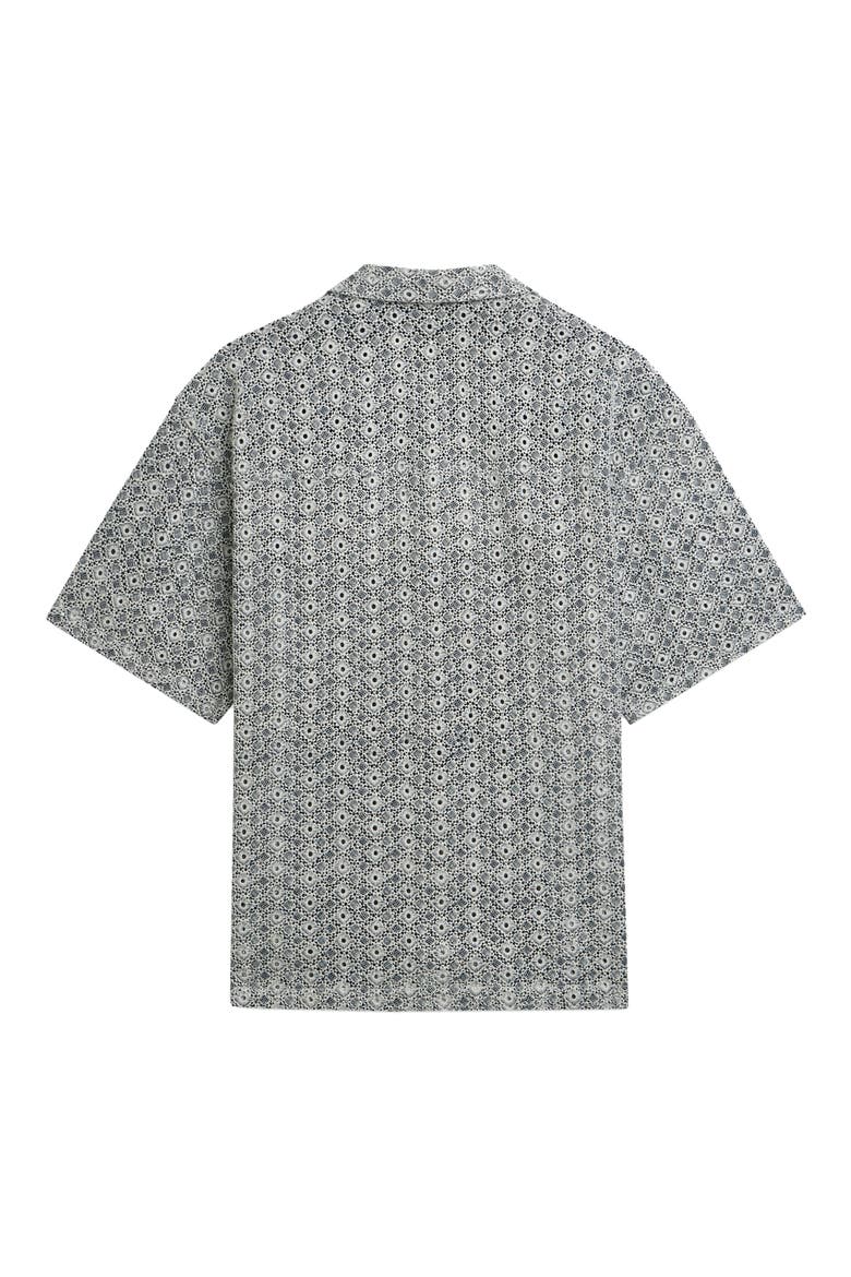 Relaxed Fit Print Camp Shirt, Alternate, color, BRIGHT WHITE