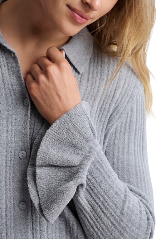 Barefoot Dreams Cozychic® Ultra Lite® Rib Pajama Top In Gray