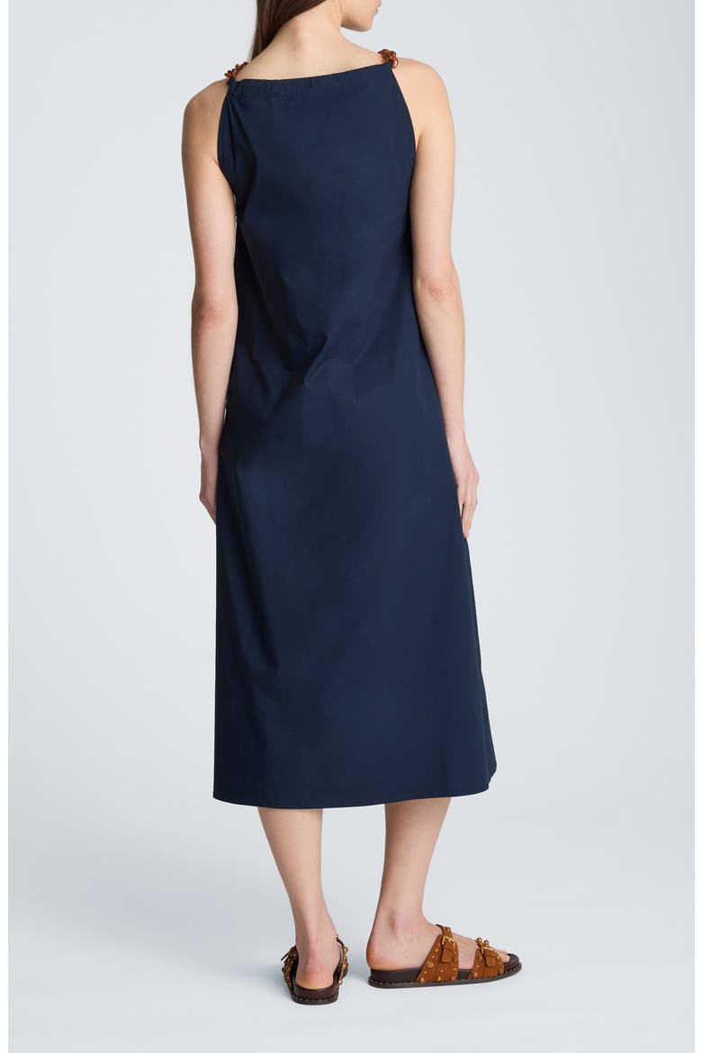 Beaded Sleeveless Midi Dress, Alternate, color, DARK NAVY