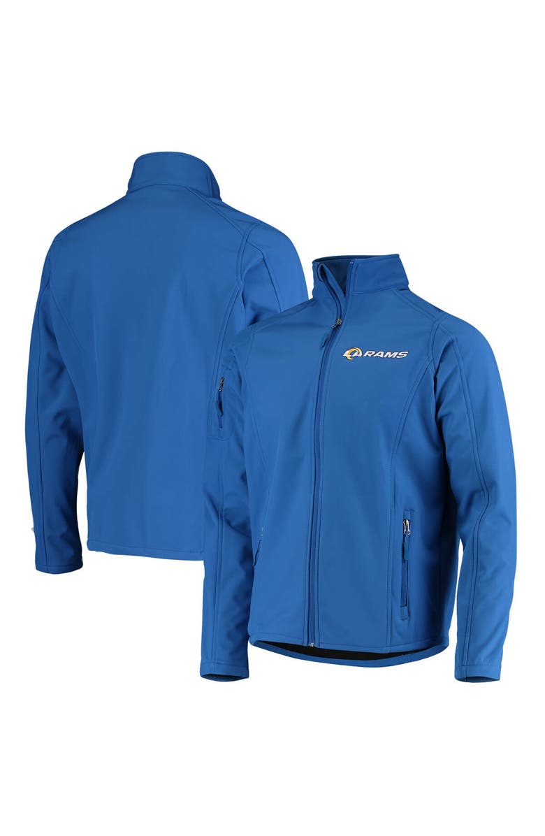 DUNBROOKE Men's Dunbrooke Royal Los Angeles Rams Sonoma Softshell Full-Zip Jacket, Main, color, 