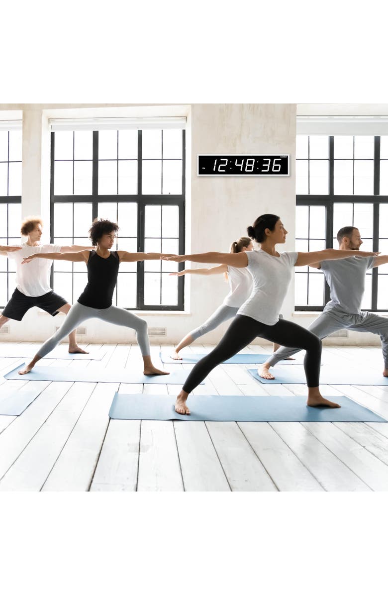 Ivation Large Digital Clock, 24 Led Wall Clock with 6-Level Brightness & Mounting Hardware, Alternate, color, White