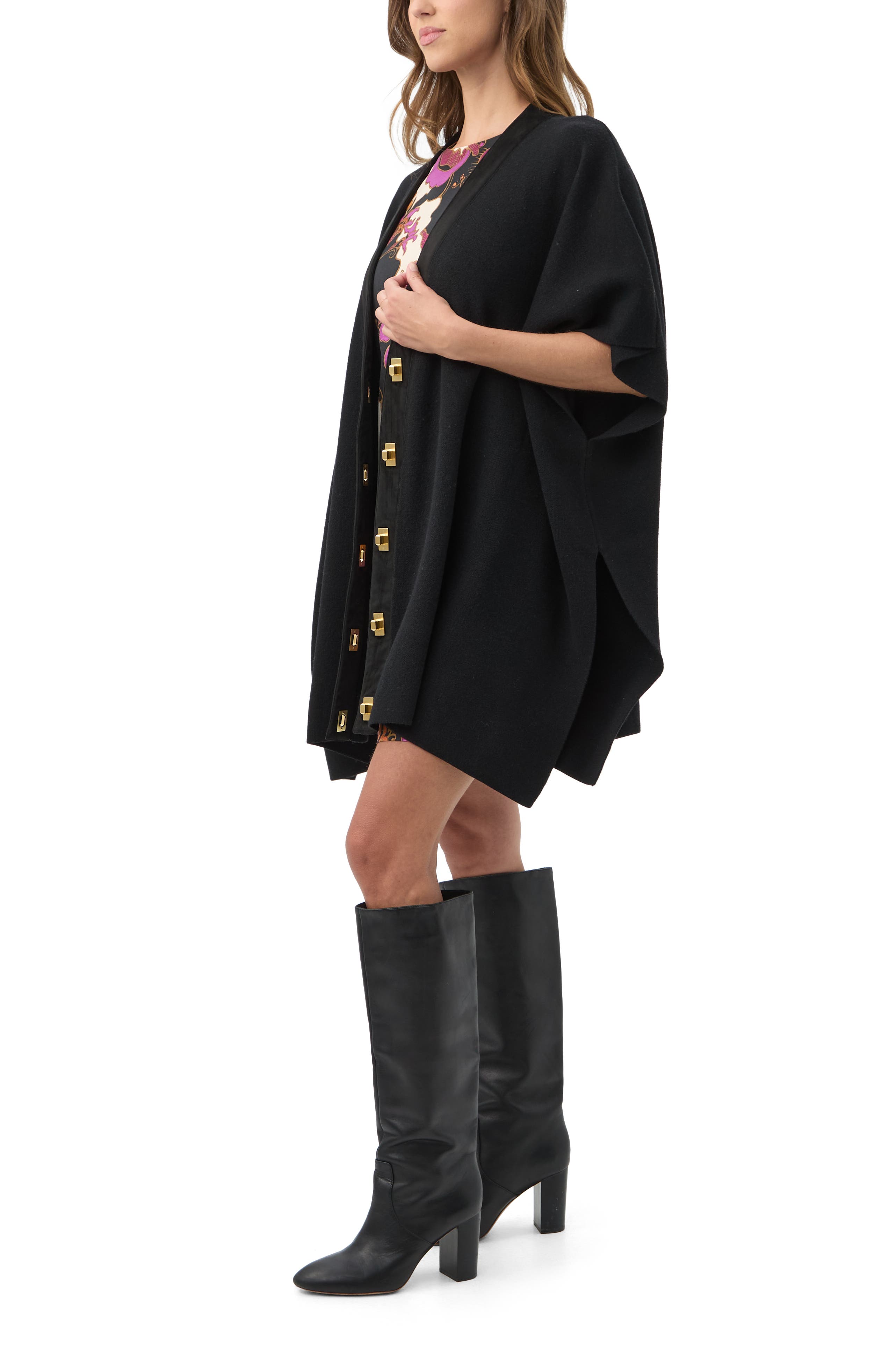 Sapphire Oversized Knit Poncho - image 2