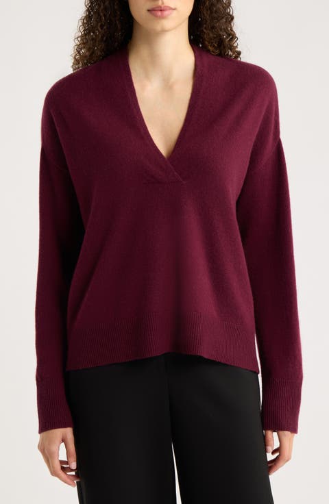 Cashmere Wrap V-Neck Sweater