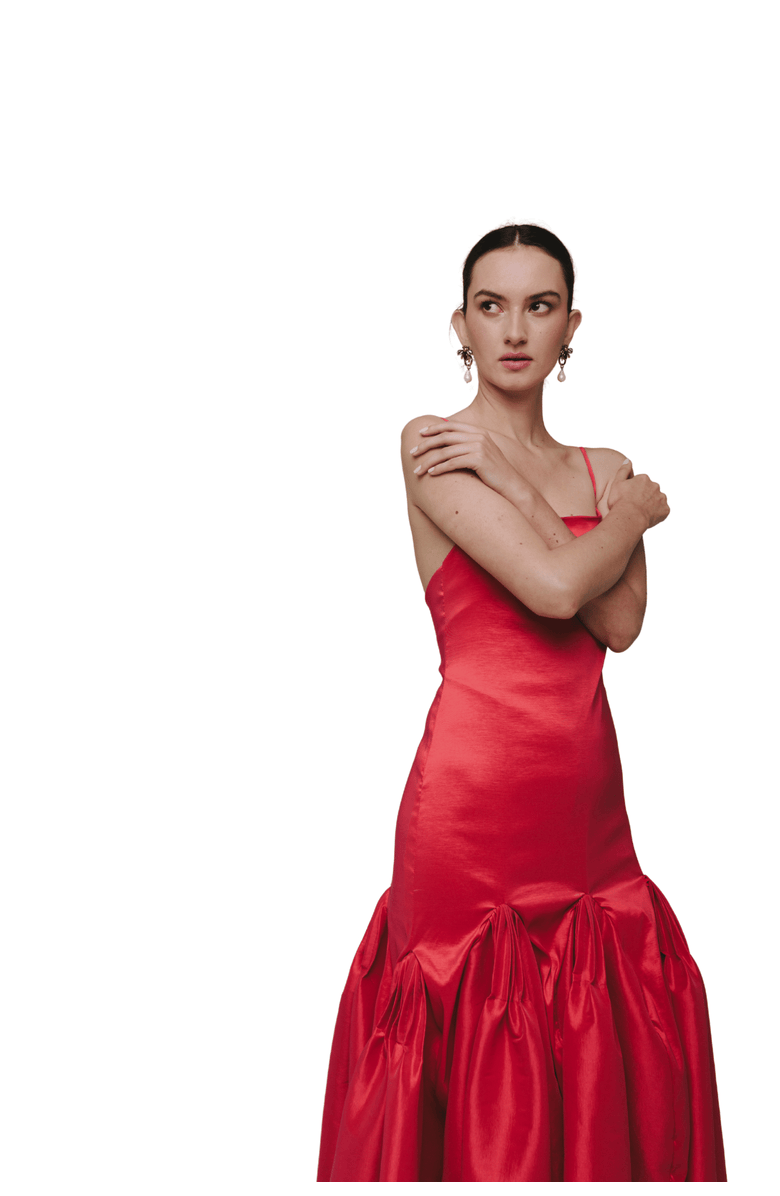 SEZ Triana Dress, Alternate, color, Scarllet