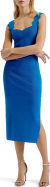 Ted Baker London Sharmay Scallop Body-Con Midi Dress