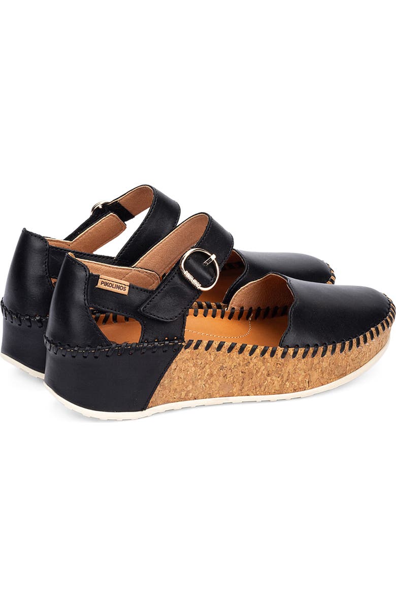PIKOLINOS Marina Wedge Flat, Alternate, color, Black/ Black