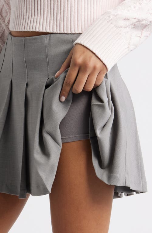 Bp. Pleated Miniskort In Gray