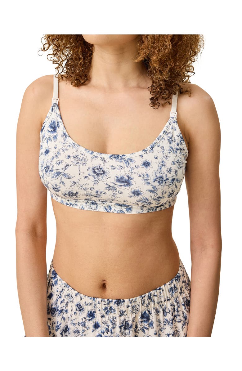 Kindred Bravely French Terry Maternity & Nursing Bralette, Main, color, Navy Toile