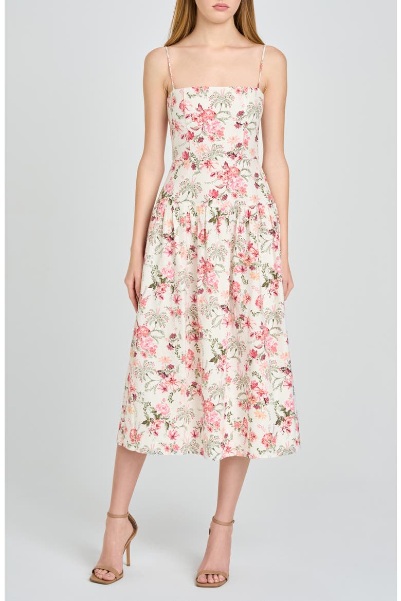 juliet midi dress Juliet Dunn Pomegranate Block Print V Neck Midi Dress
