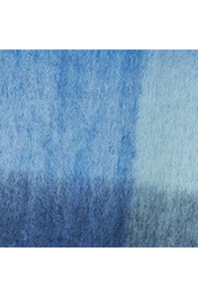Check Soft Tassel Scarf, Alternate, color, Blue