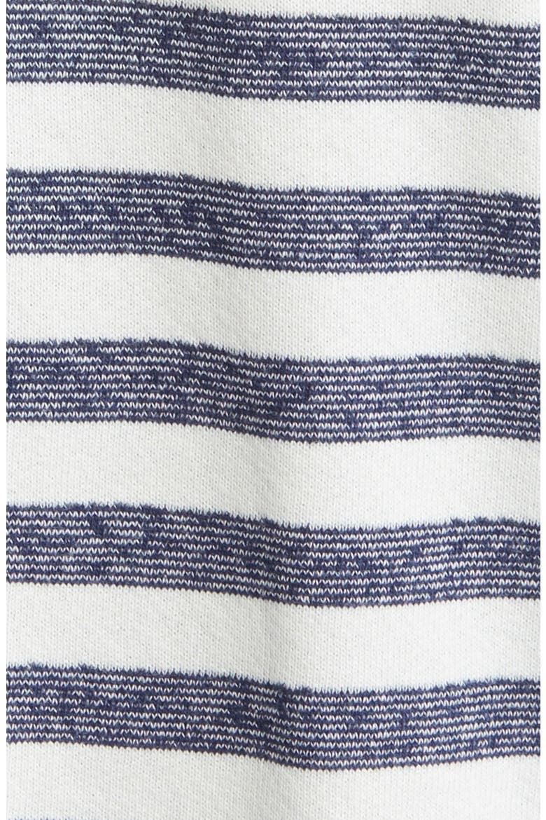 Cowl Tie Stripe Pullover, Alternate, color, NAVY WHITE