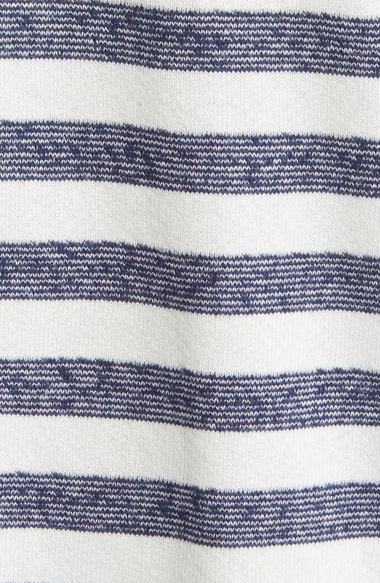 Loveappella Cowl Tie Stripe Pullover, Alternate, color, Navy White