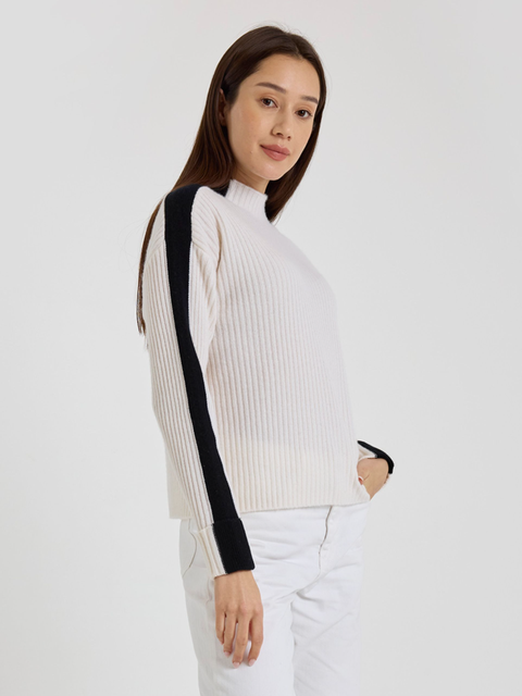 Chamonix Mock Neck 100% Cashmere Sweater
