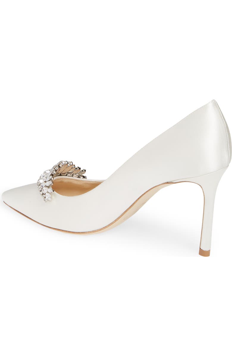 Jimmy Choo Romy Crystal Tiara Satin Pump, Alternate, color,