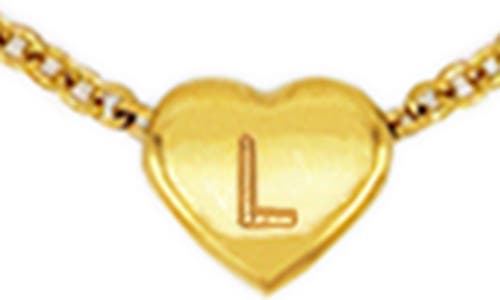 Petit Moments Dainty Heart Initial Pendant Necklace In Gold