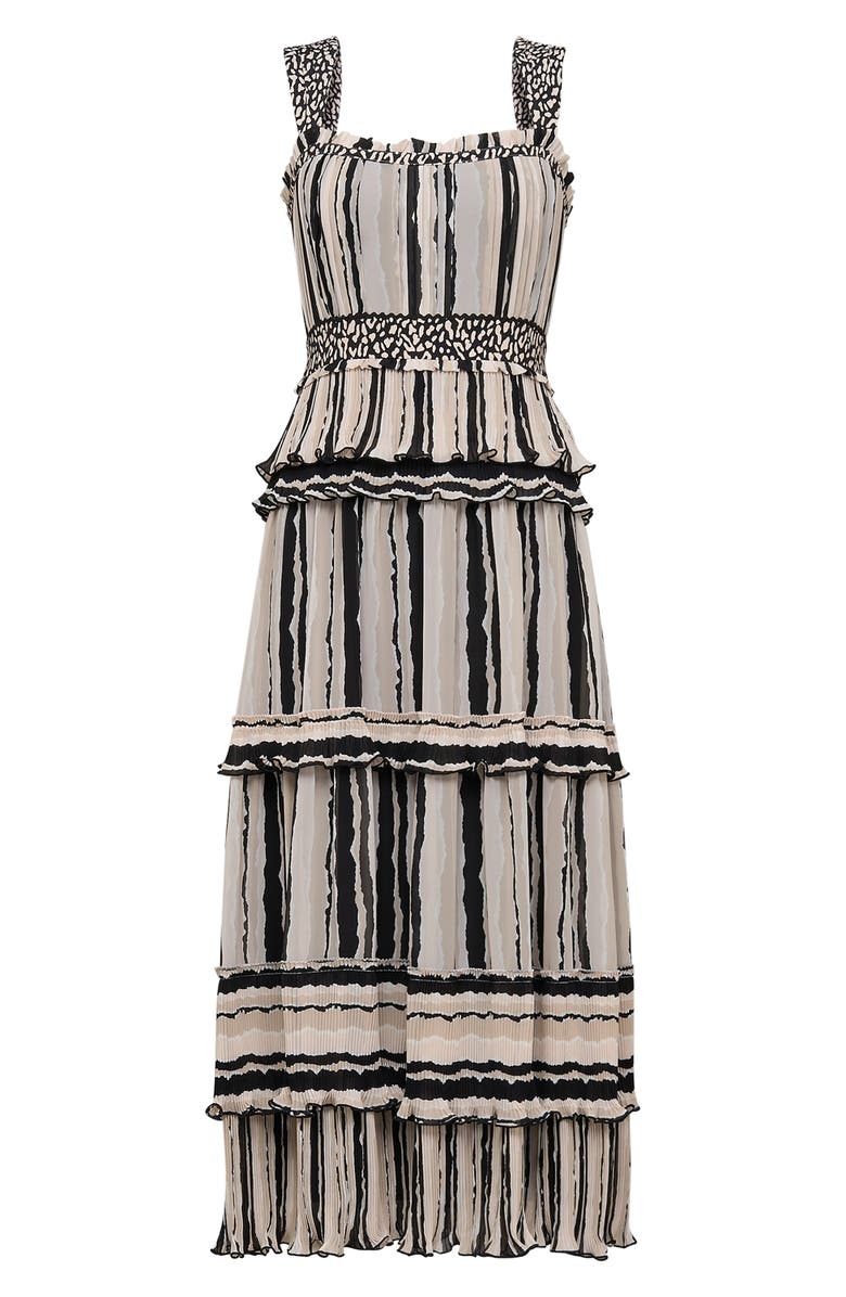 DVF Cato Tiered Ruffle Midi Dress, Alternate, color, 