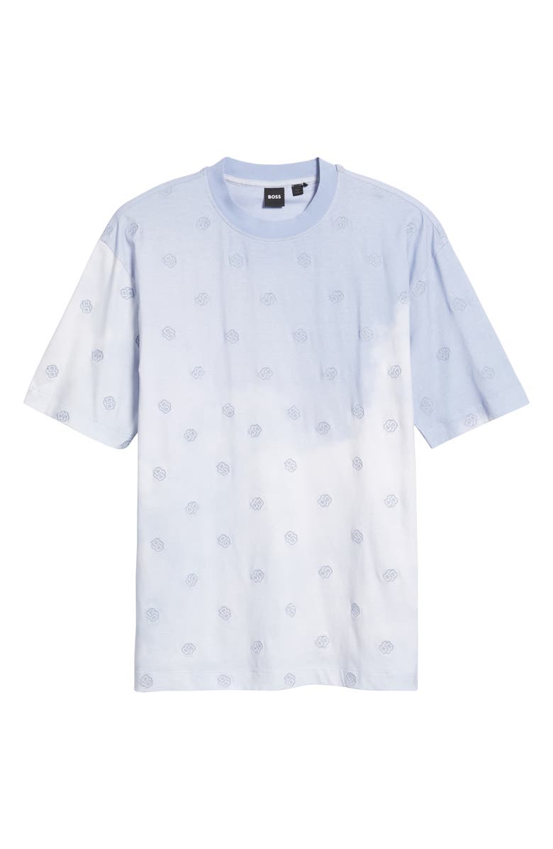 BOSS Tames Logo Embroidered T-Shirt, Alternate, color, Light Blue