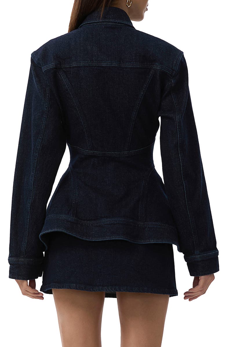 AFRM Tarvos Cutaway Denim Jacket, Alternate, color, Midnight Rinse Wash