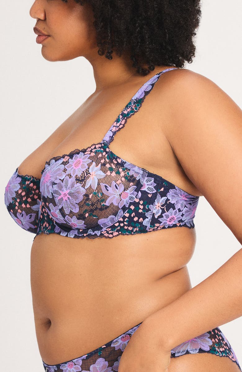 SAVAGE X FENTY Fleur Fantasy Unlined Balconette Bra, Alternate, color, Dark And Stormy Blue