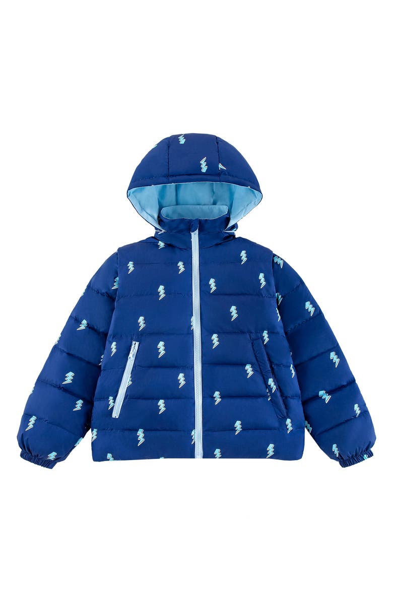 CALONIE Kids' Tanner Reversible Convertible Hooded Jacket, Main, color, Blue